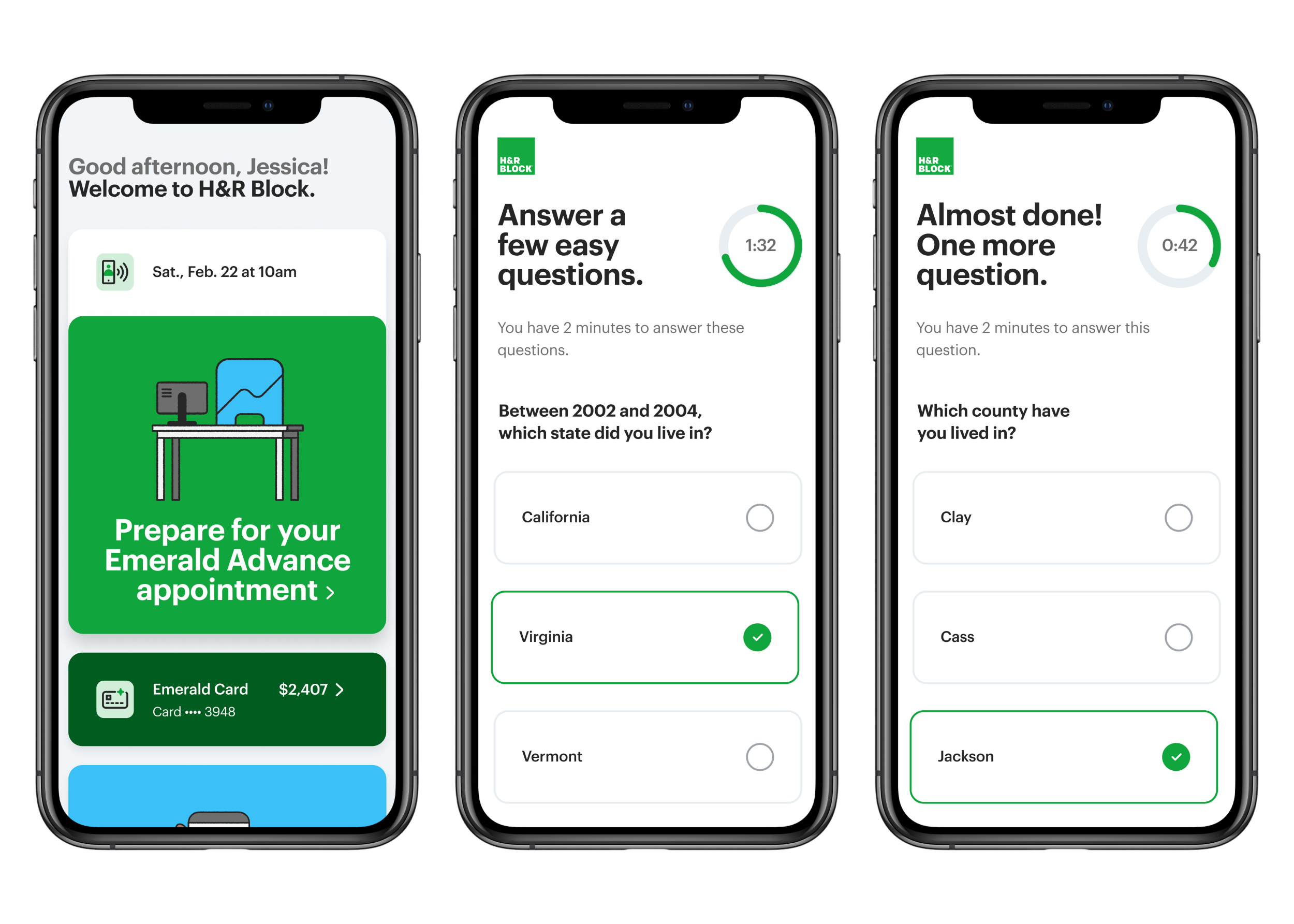 Loan progress indicator screens